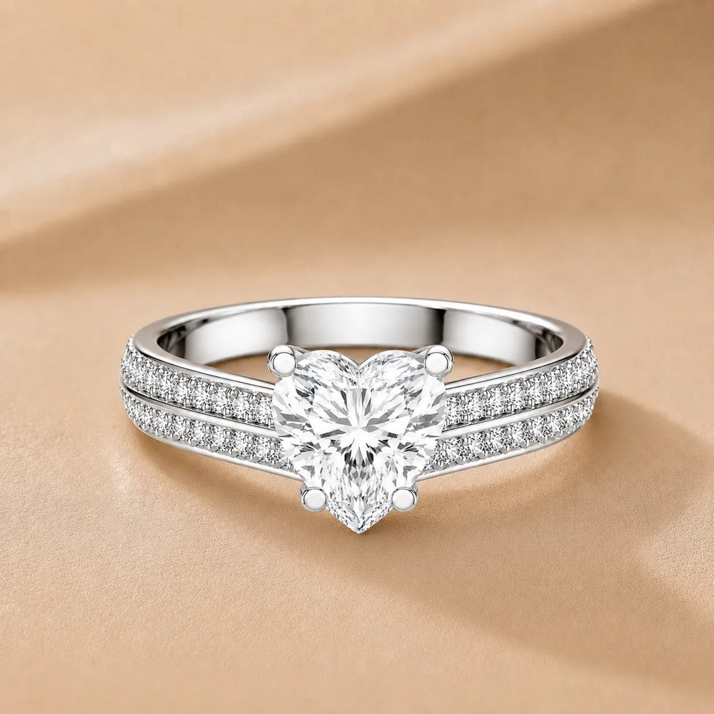 Serene Ring with Side Stone