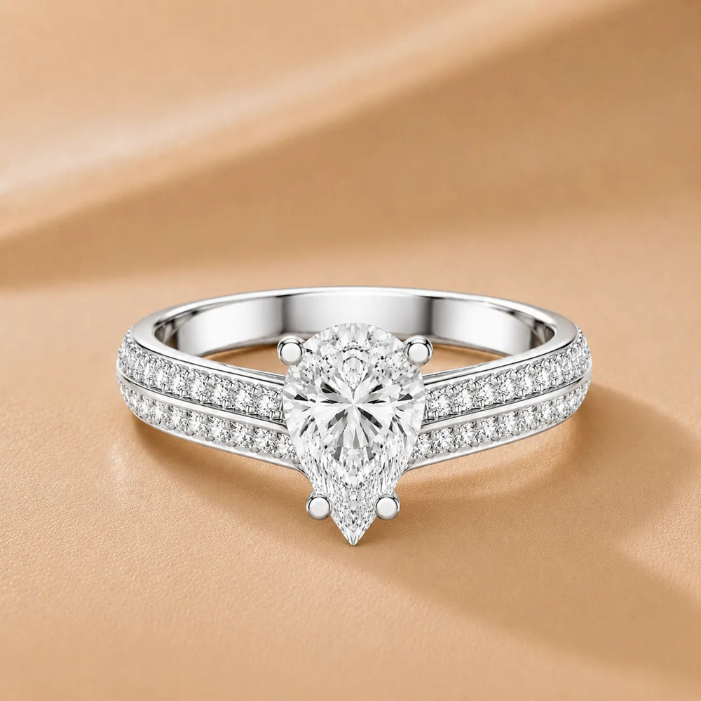 Serene Ring with Side Stone