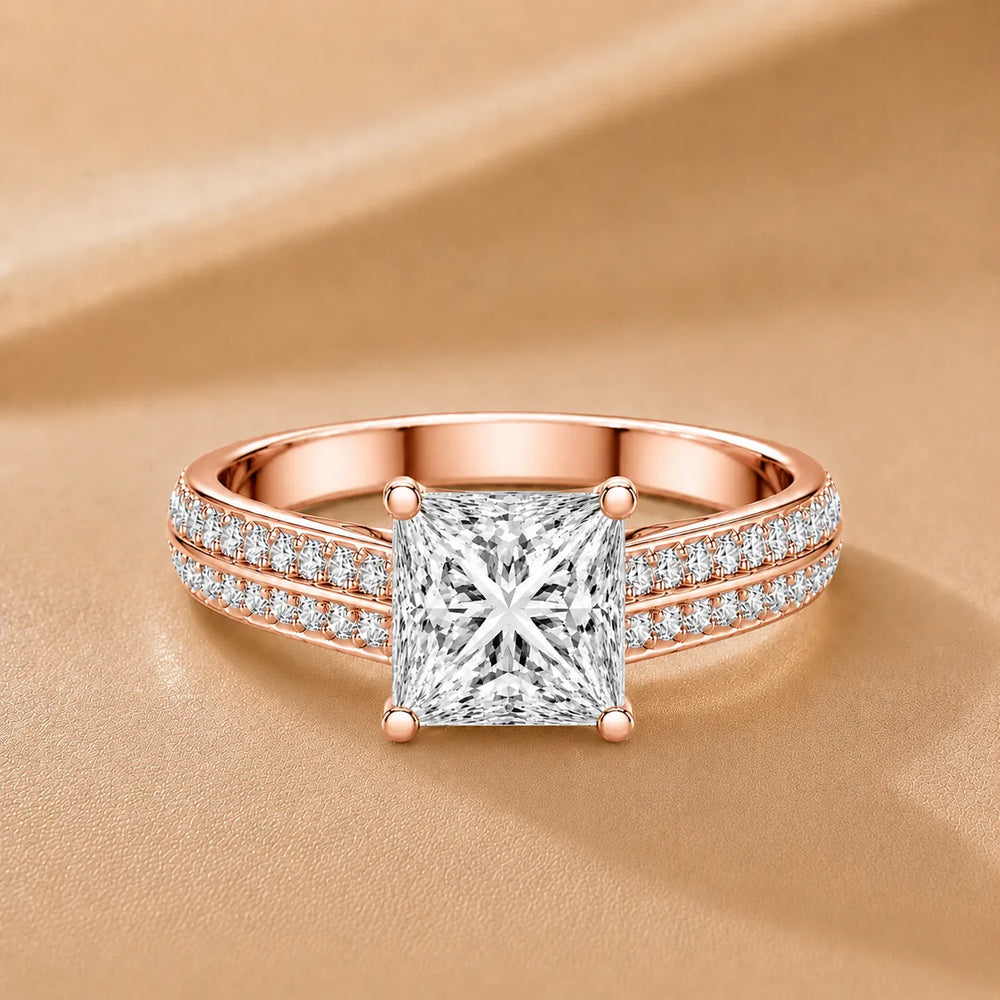Serene Ring with Side Stone