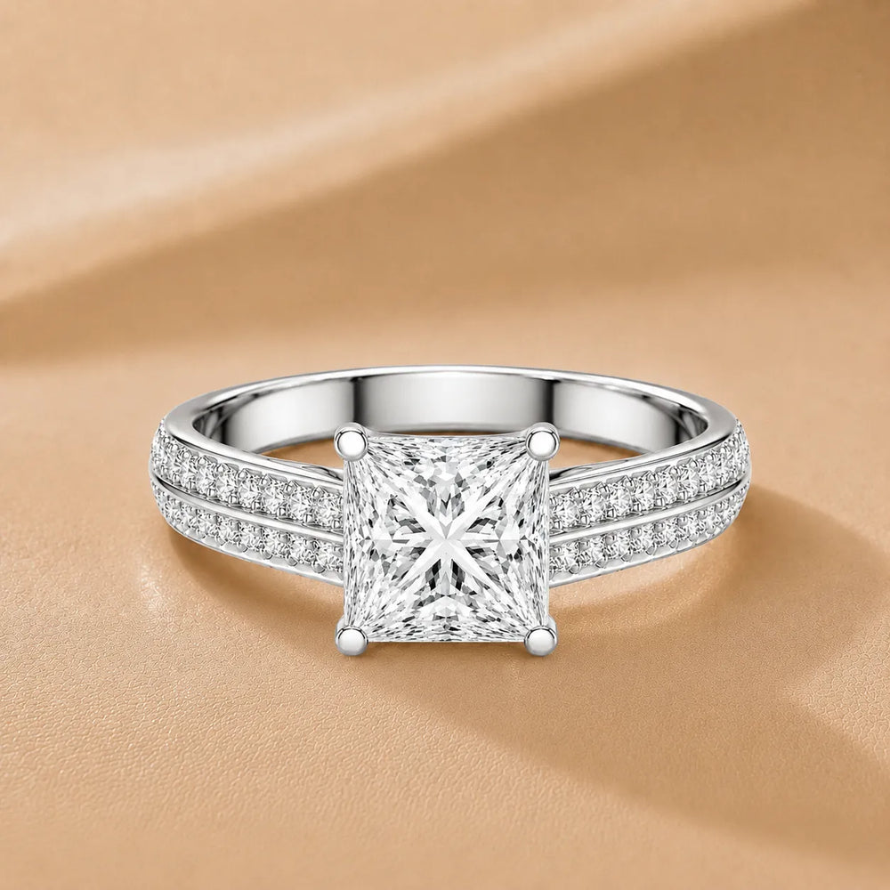 Serene Ring with Side Stone