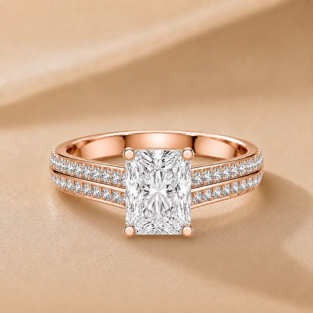 Serene Ring with Side Stone
