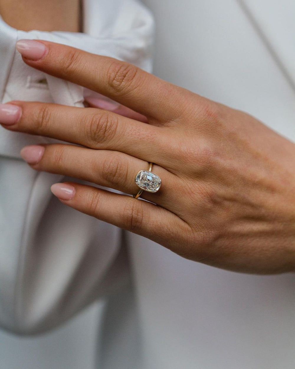 Old mine Cushion Cut Labgrown Ring