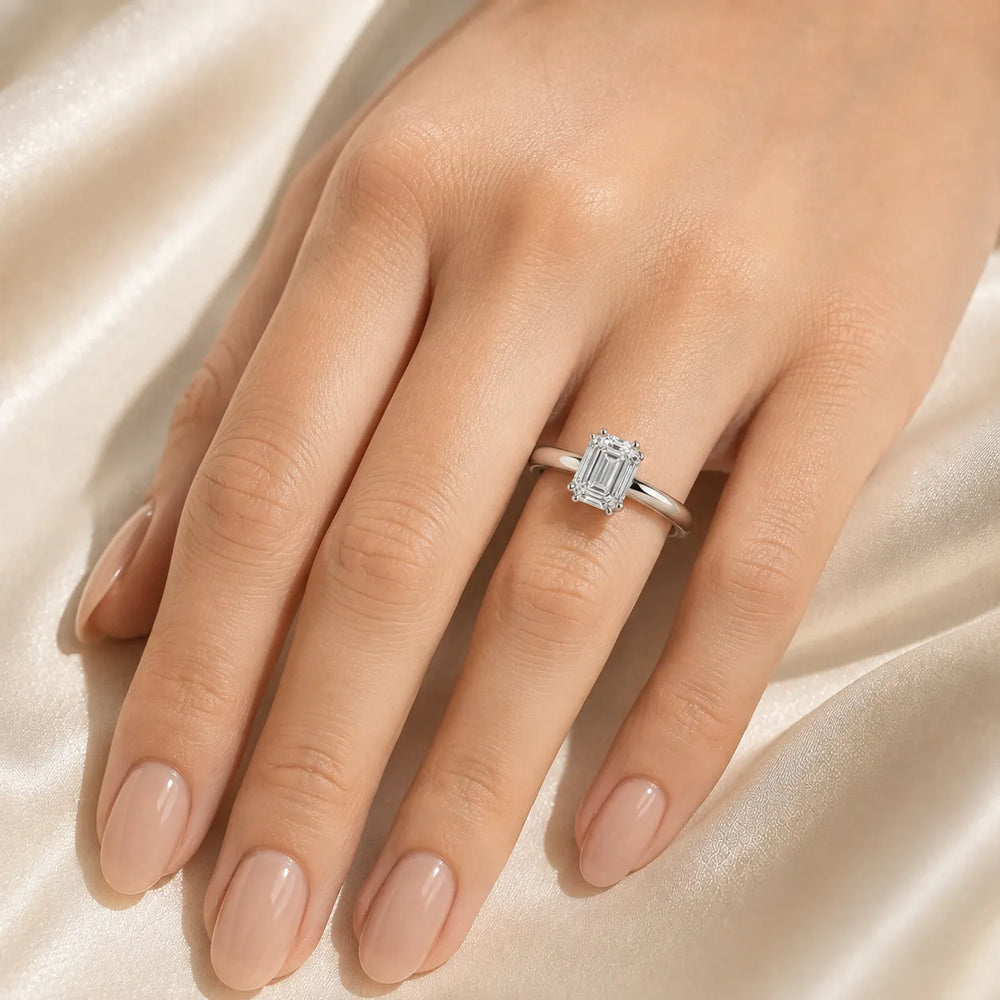 Elegant Solitaire Ring with Refined Prong Setting