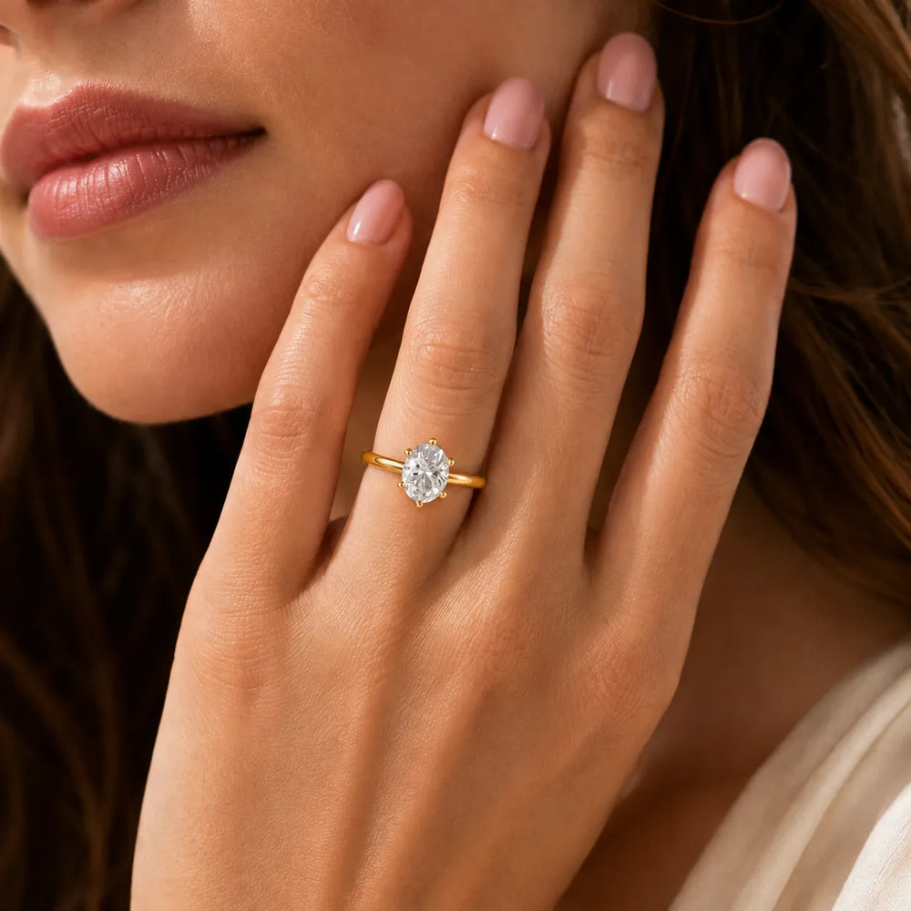 Elegant Solitaire Ring with Classic Prong Setting