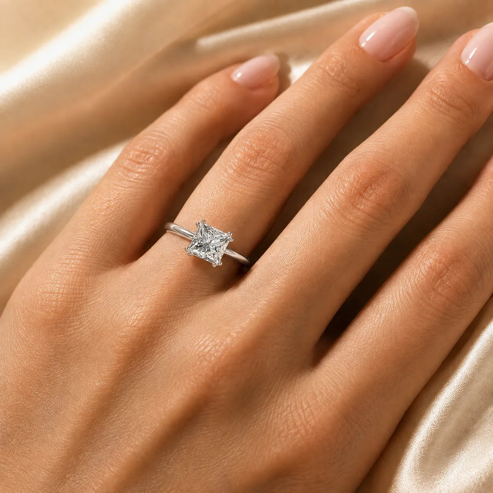 Elegant Solitaire Ring with Refined Prong Setting