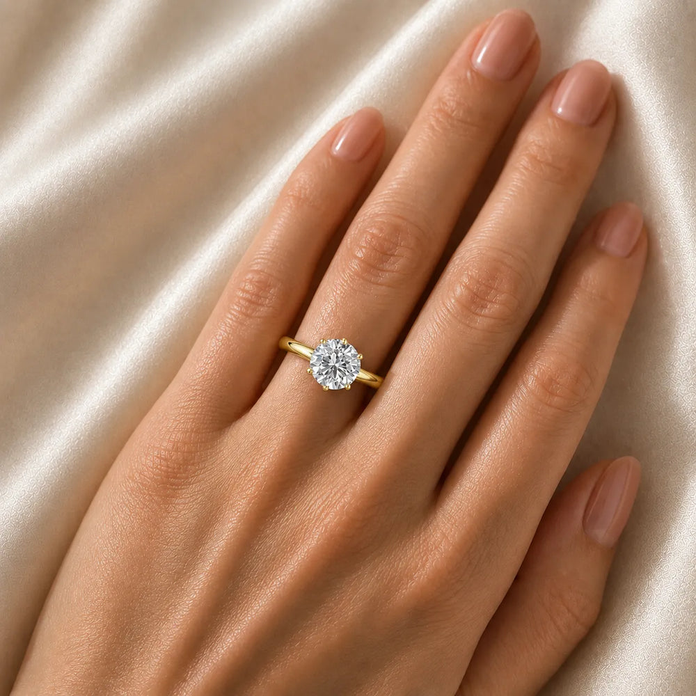 Elegant Solitaire Ring with Classic Prong Setting