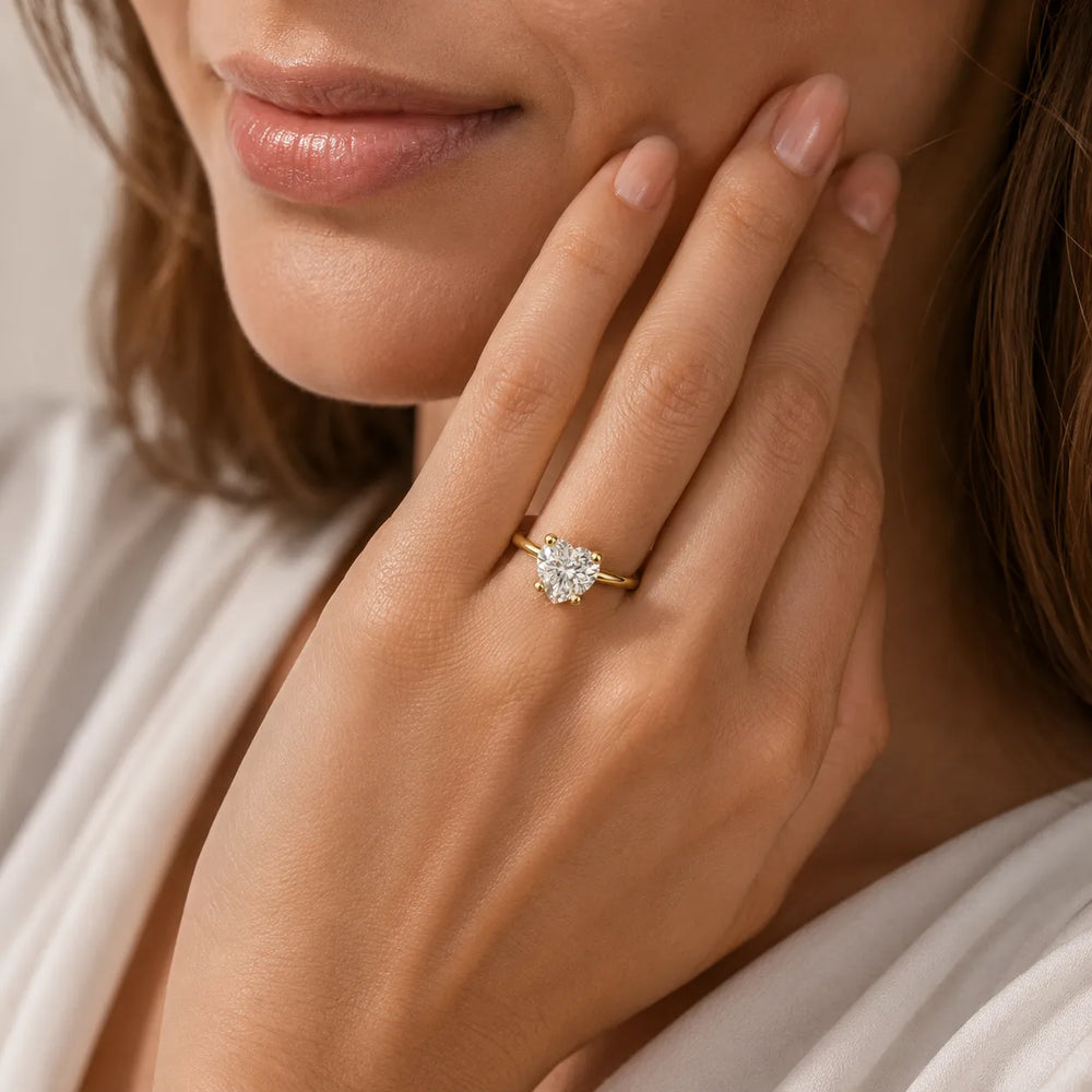Romantic Solitaire Ring with Classic Setting
