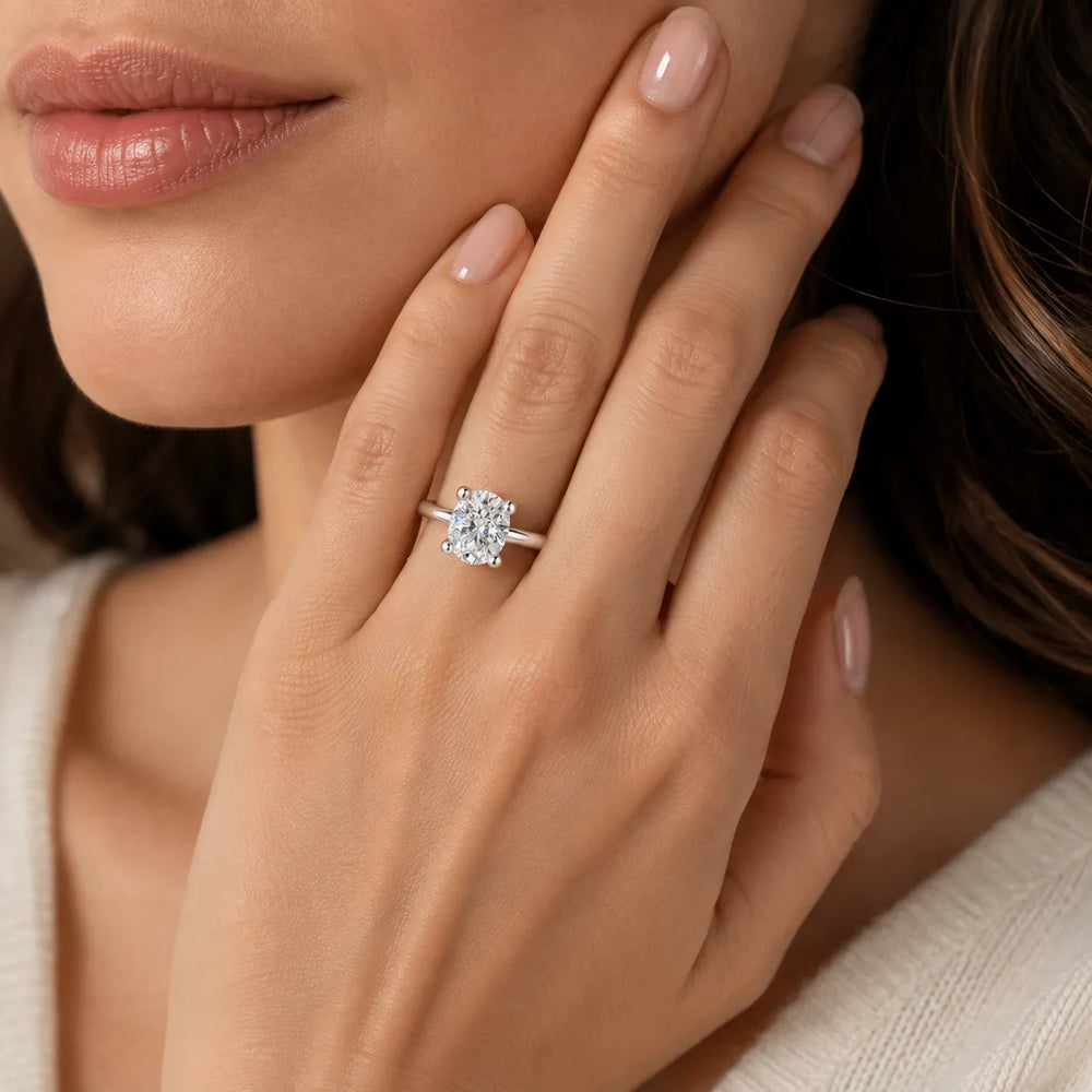 Romantic Solitaire Ring with Classic Setting