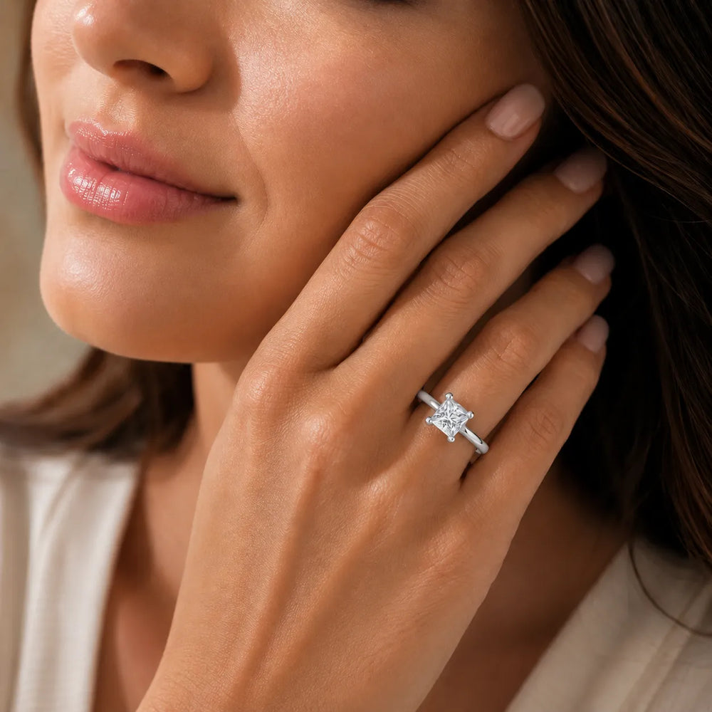 Romantic Solitaire Ring with Classic Setting