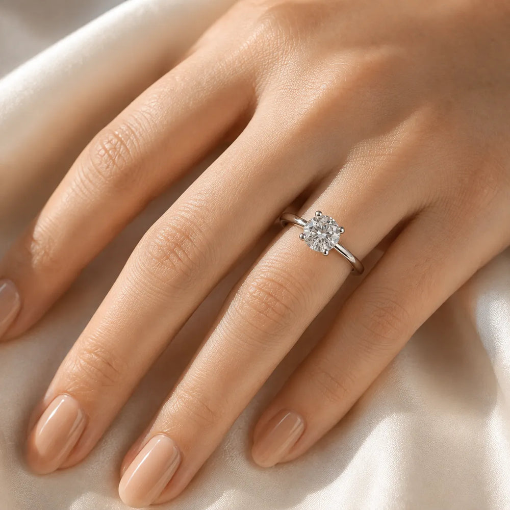 Romantic Solitaire Ring with Classic Setting