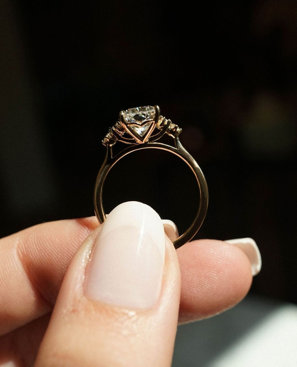 Cushion Cut Labgrown Engagement Ring