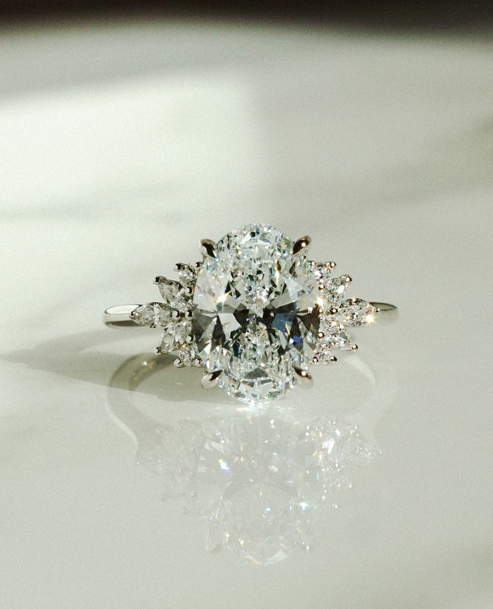 Oval Cut Labgrown Engagement Ring, Oval Cut Ring