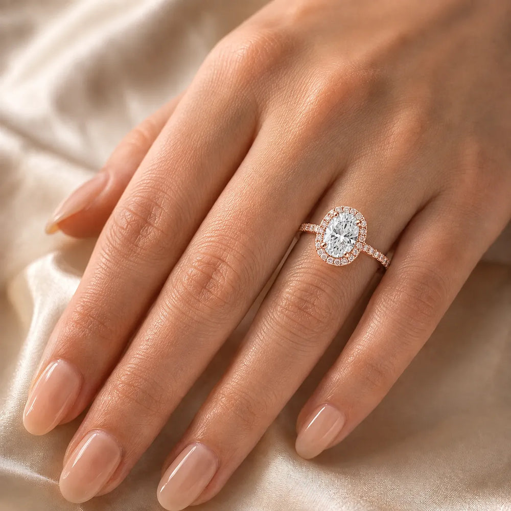 Stella Halo Diamond Engagement Ring