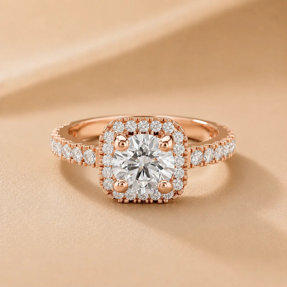 Stella Halo Diamond Engagement Ring