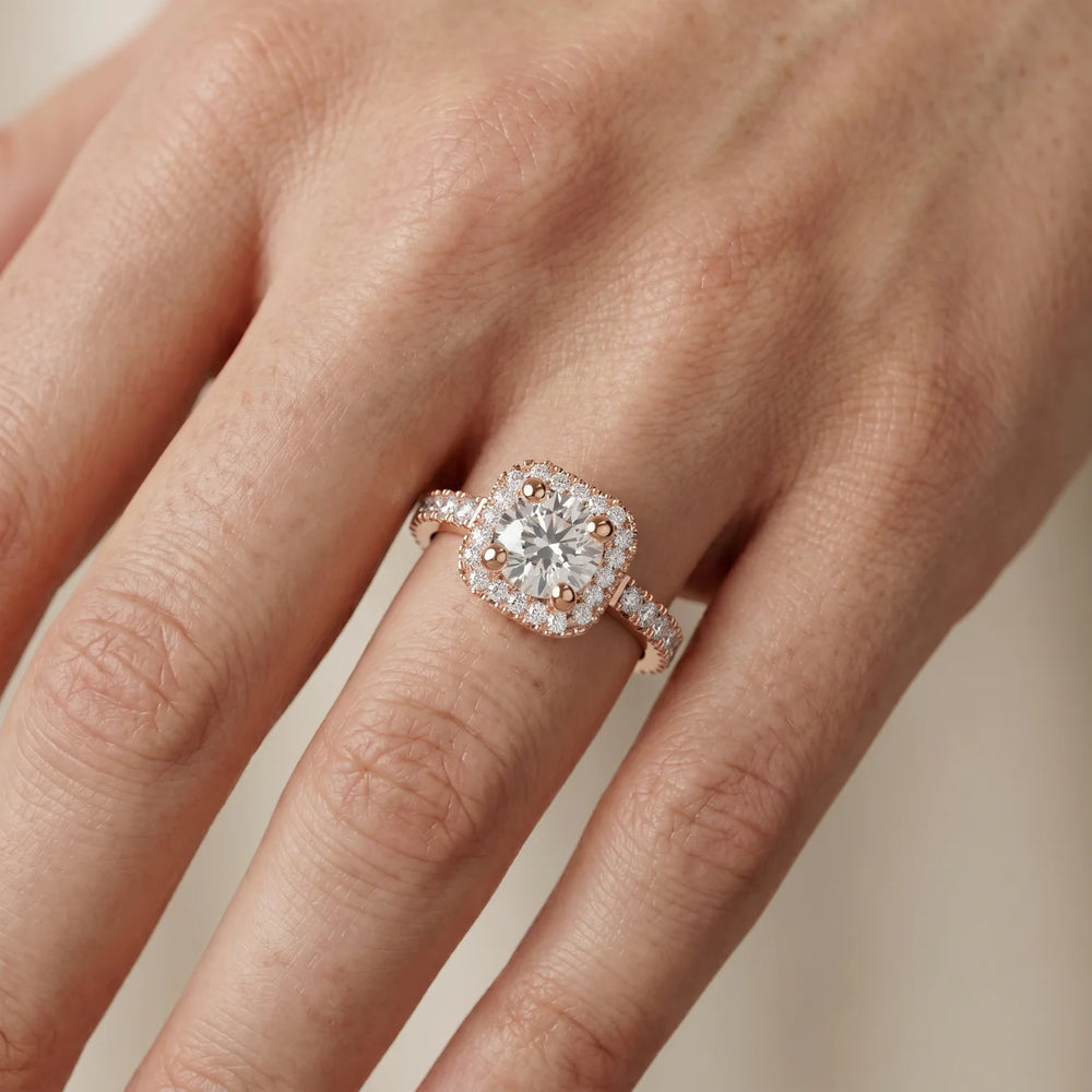 Stella Halo Diamond Engagement Ring