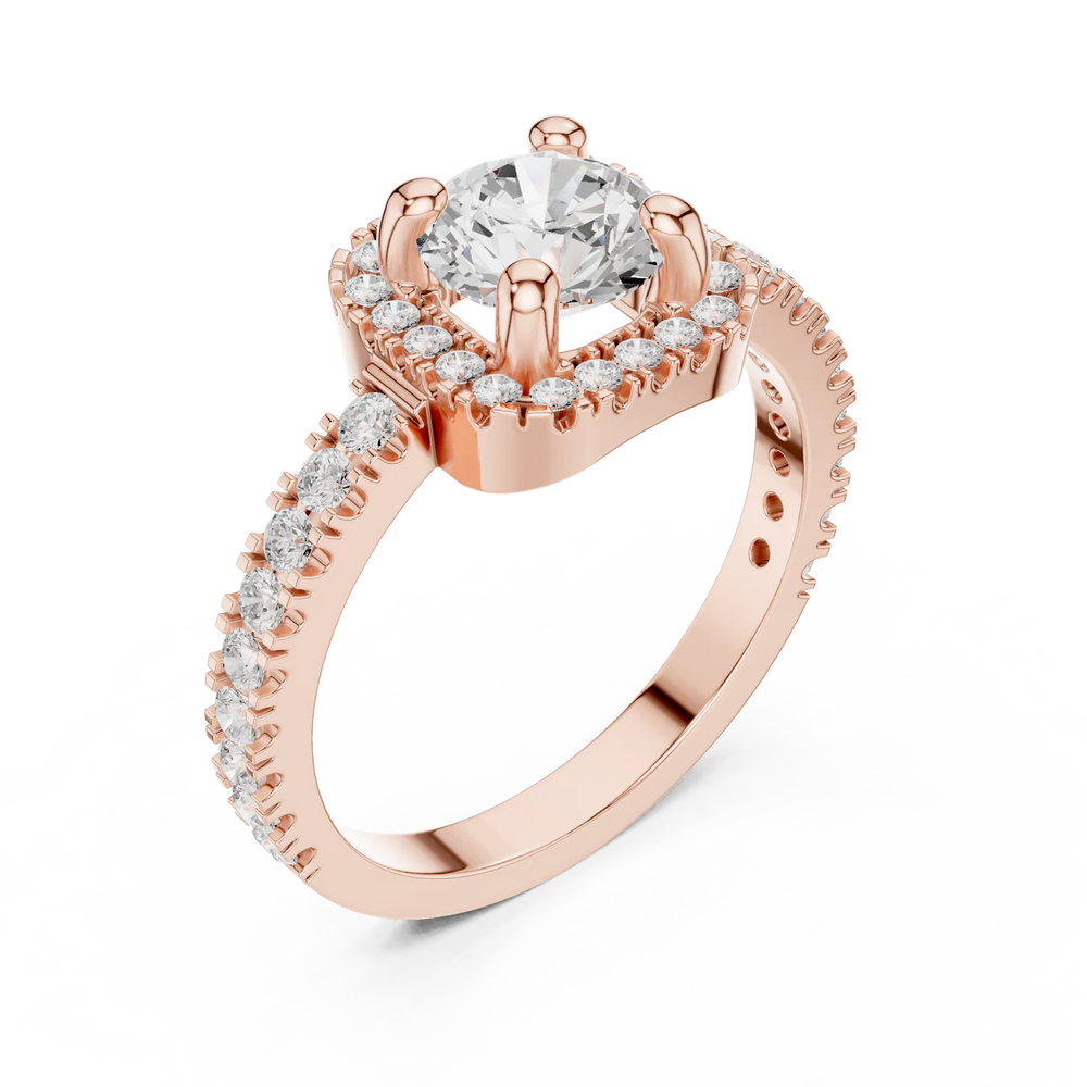 Stella Halo Diamond Engagement Ring