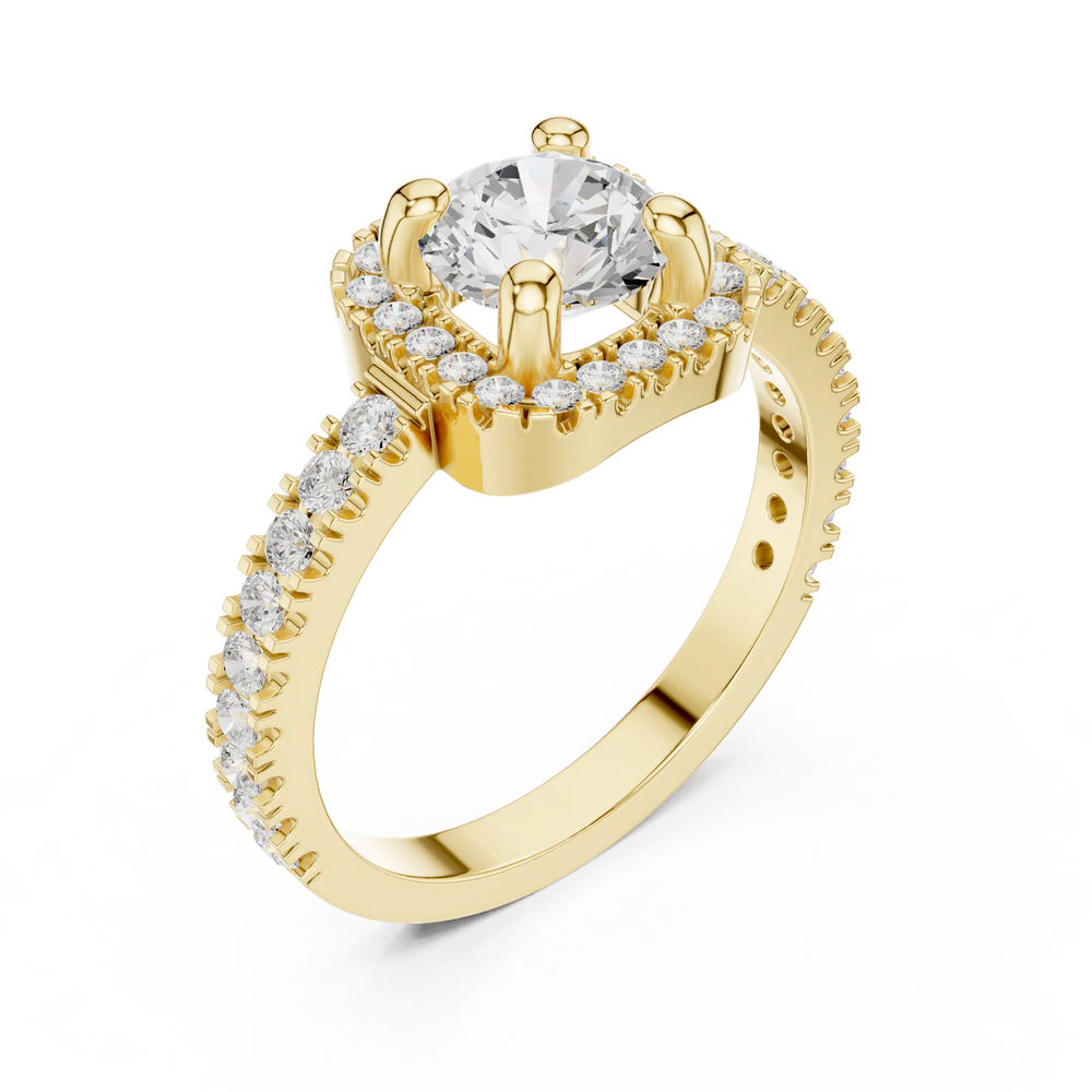 Stella Halo Diamond Engagement Ring