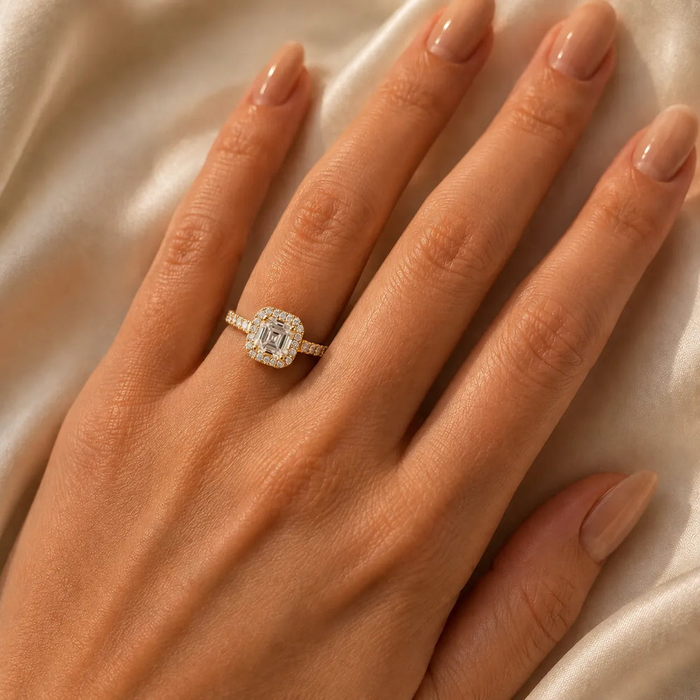 Stella Halo Diamond Engagement Ring