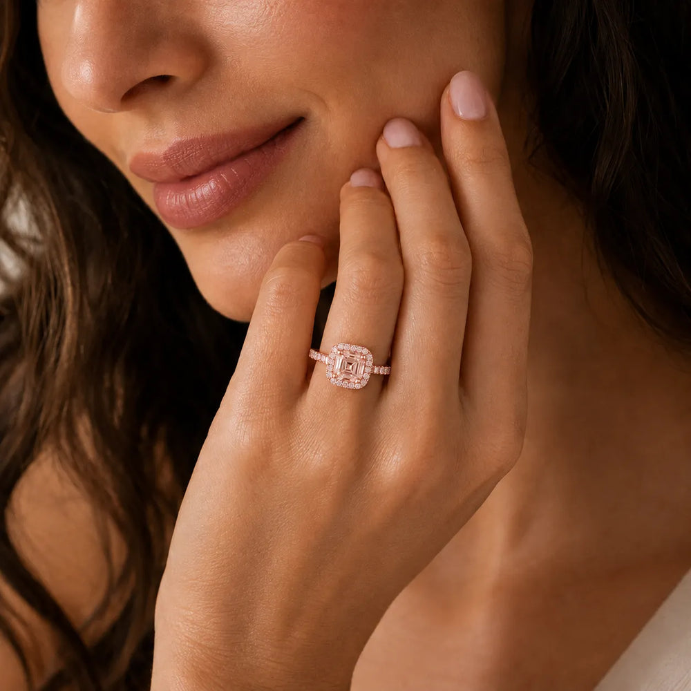Stella Halo Diamond Engagement Ring