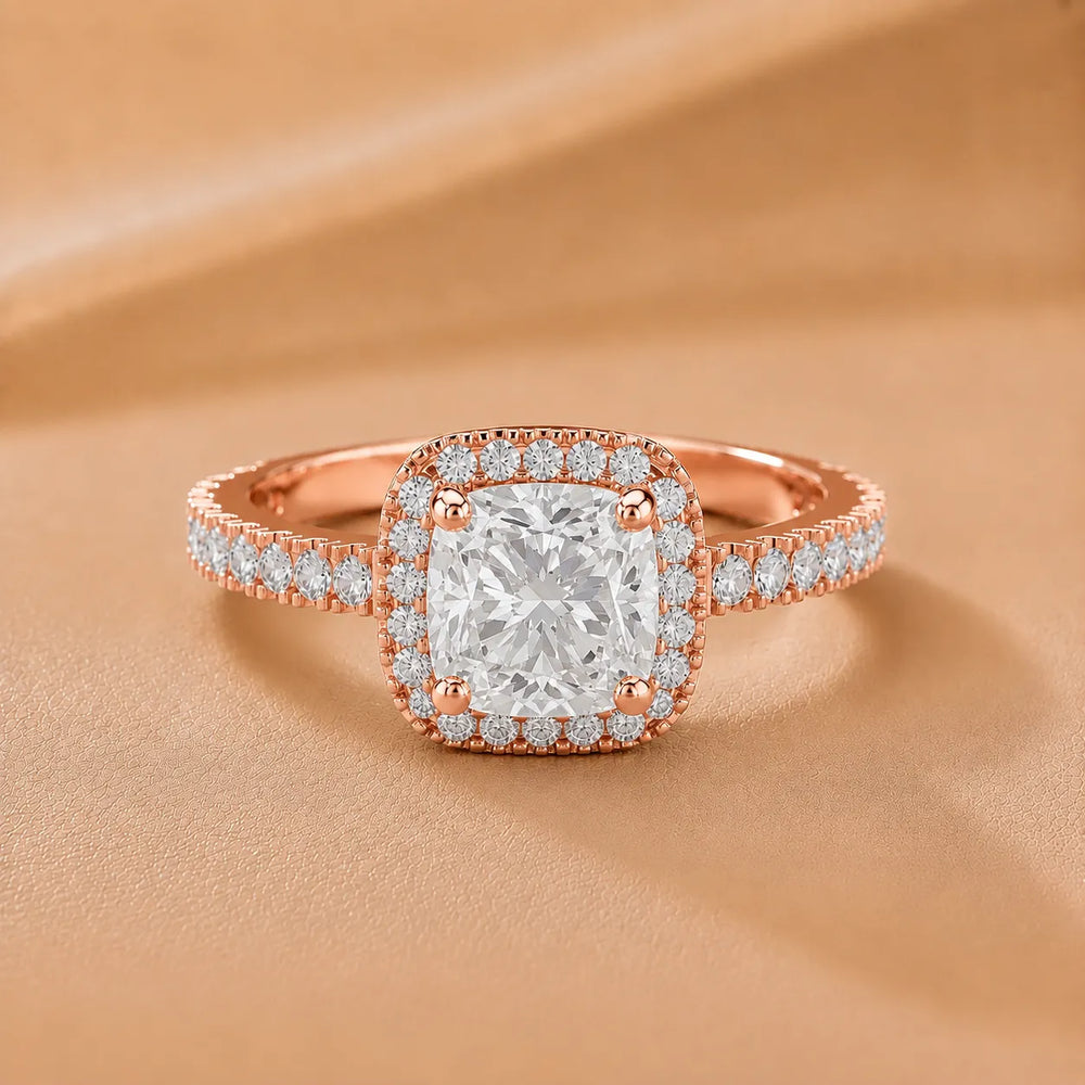 Stella Halo Diamond Engagement Ring