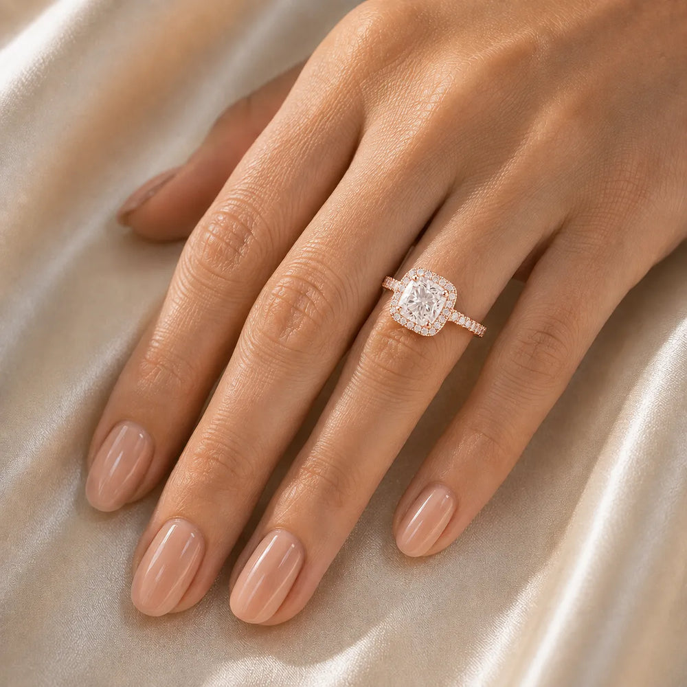 Stella Halo Diamond Engagement Ring
