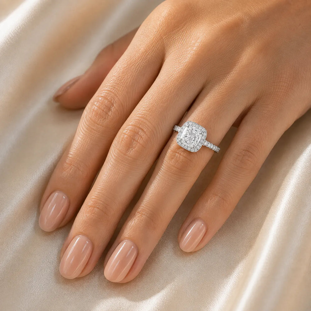 Stella Halo Diamond Engagement Ring