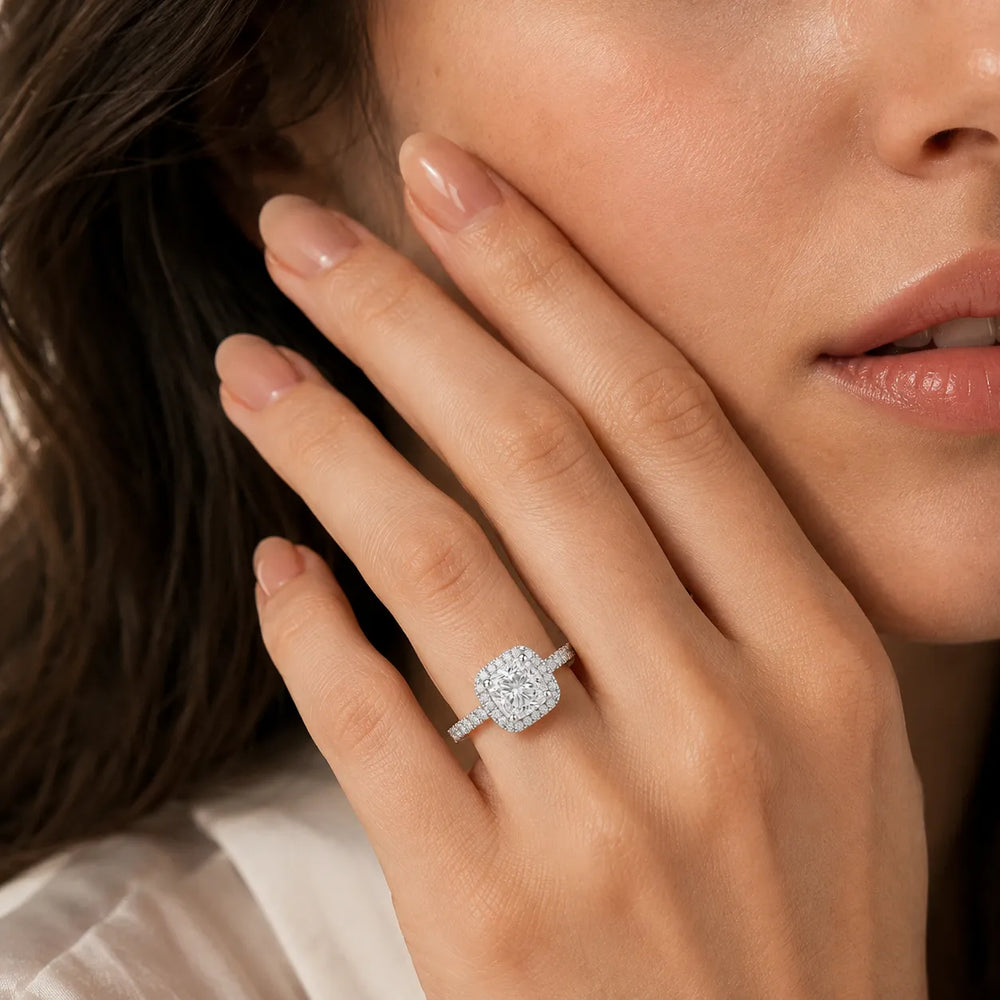 Stella Halo Diamond Engagement Ring
