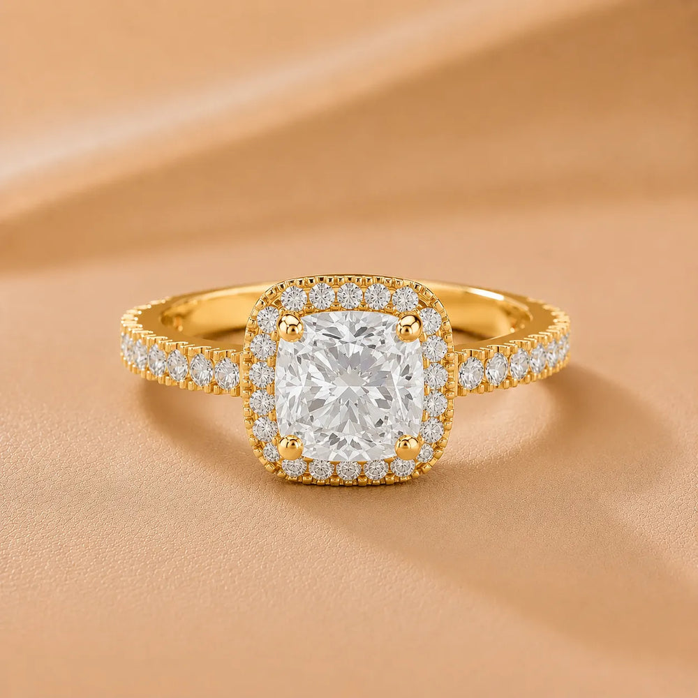 Stella Halo Diamond Engagement Ring