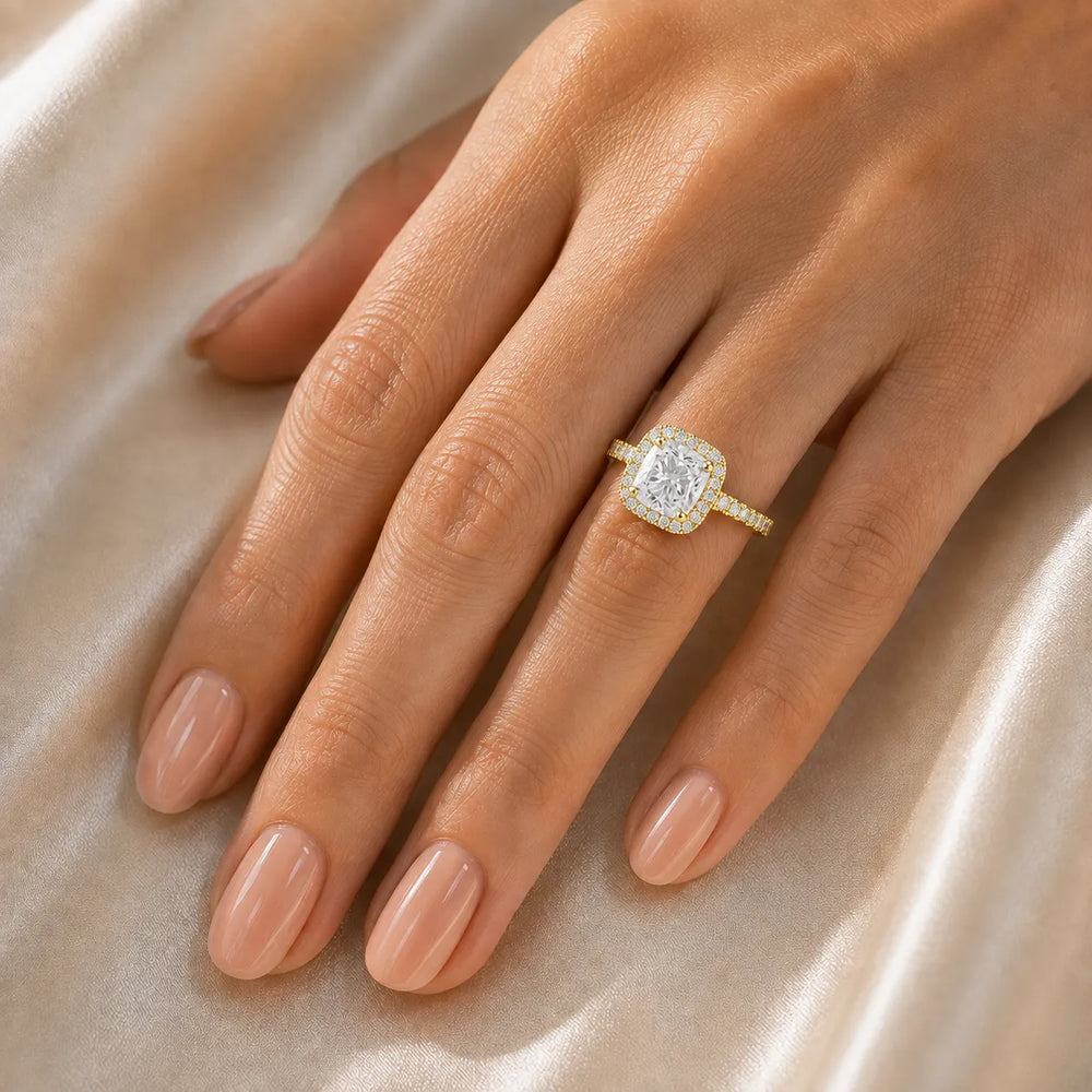 Stella Halo Diamond Engagement Ring