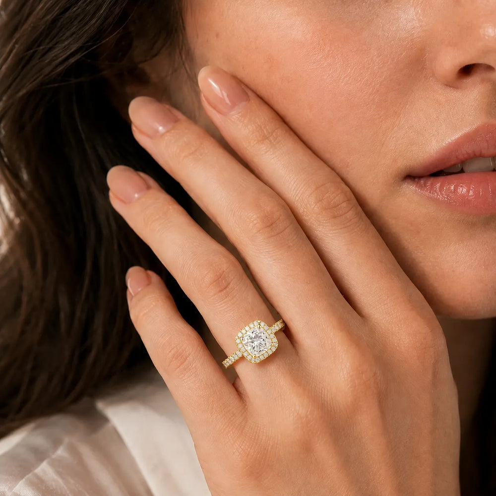 Stella Halo Diamond Engagement Ring