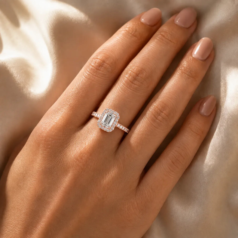 Stella Halo Diamond Engagement Ring
