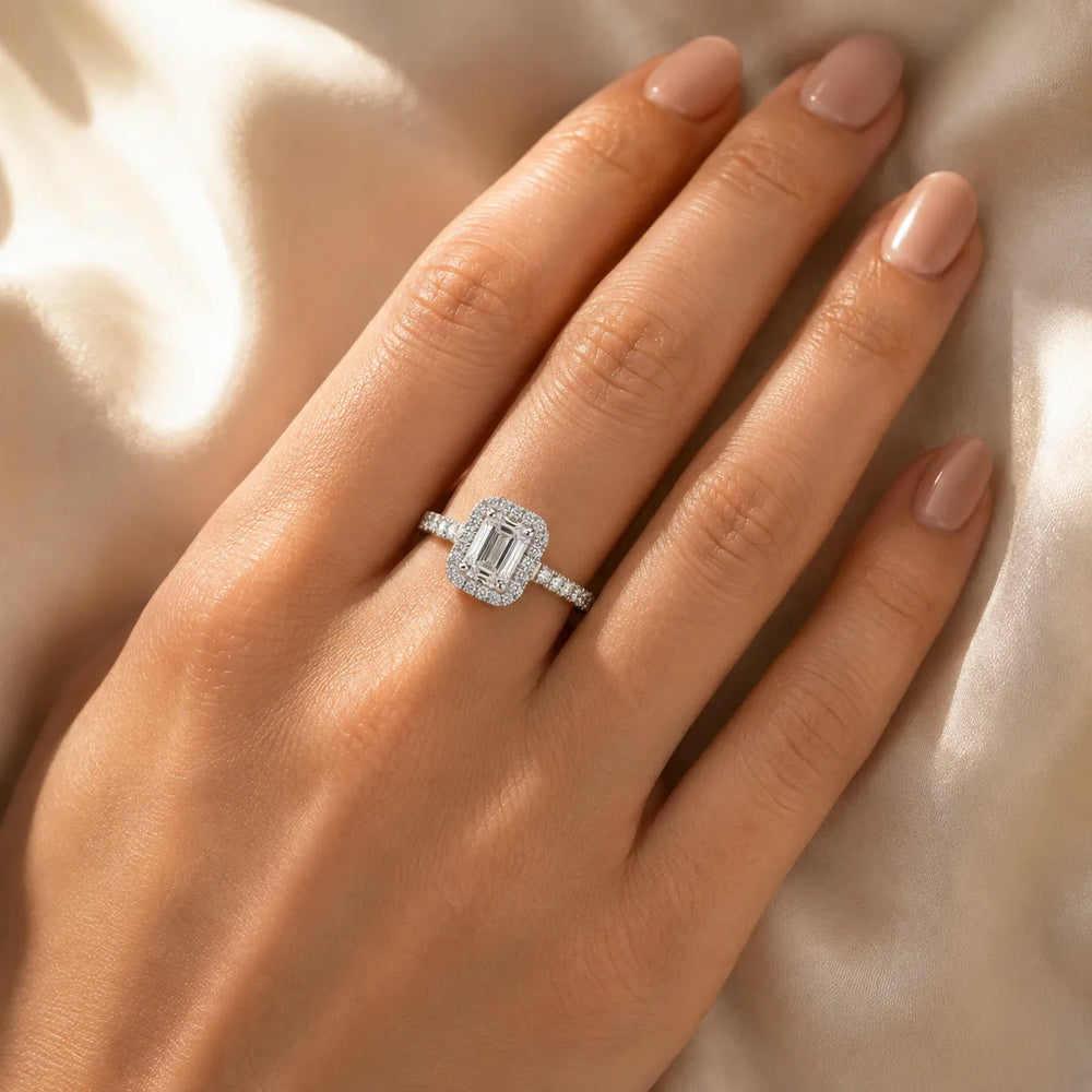 Stella Halo Diamond Engagement Ring