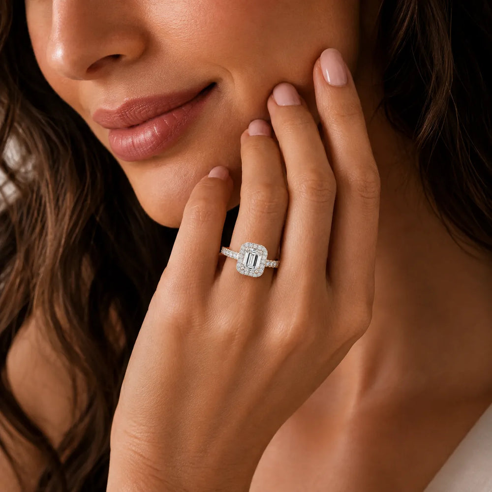 Stella Halo Diamond Engagement Ring