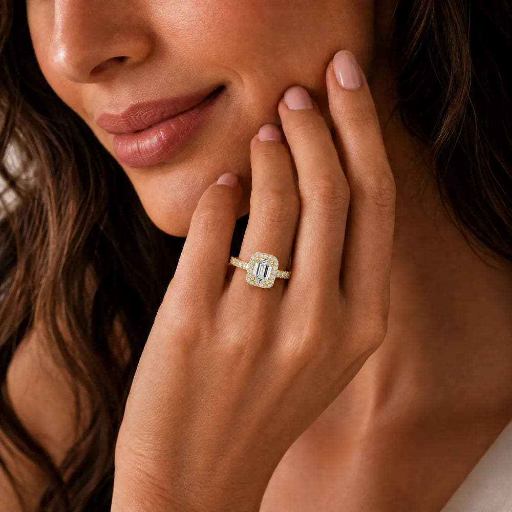 Stella Halo Diamond Engagement Ring