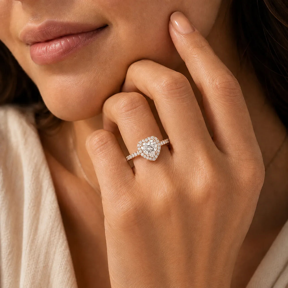 Stella Halo Diamond Engagement Ring