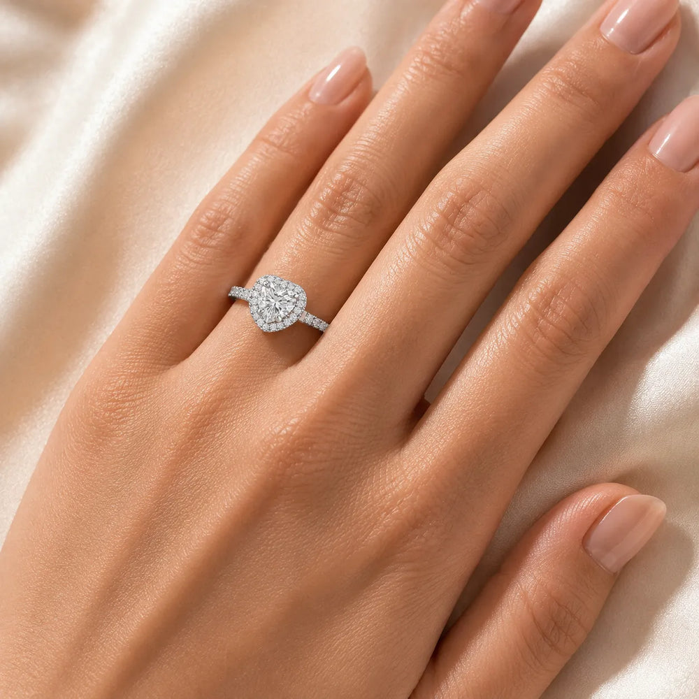 Stella Halo Diamond Engagement Ring