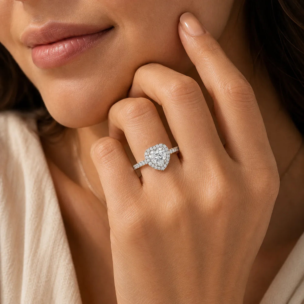 Stella Halo Diamond Engagement Ring