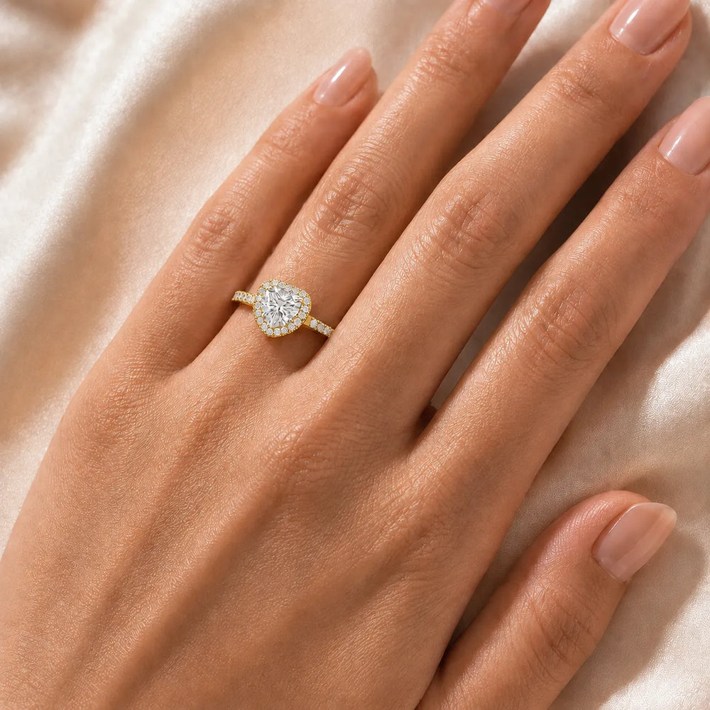 Stella Halo Diamond Engagement Ring