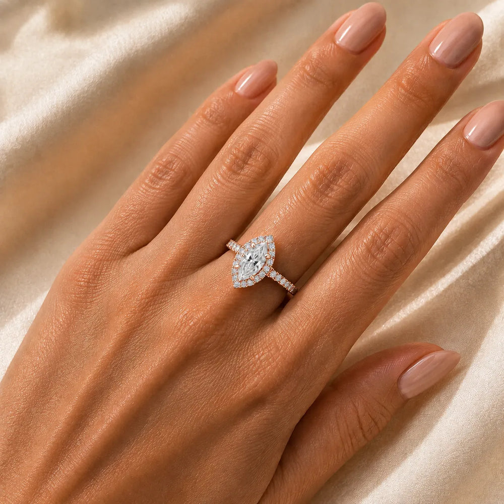 Stella Halo Diamond Engagement Ring