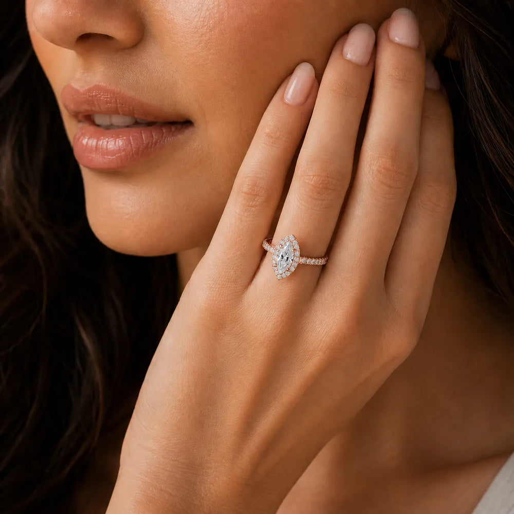 Stella Halo Diamond Engagement Ring