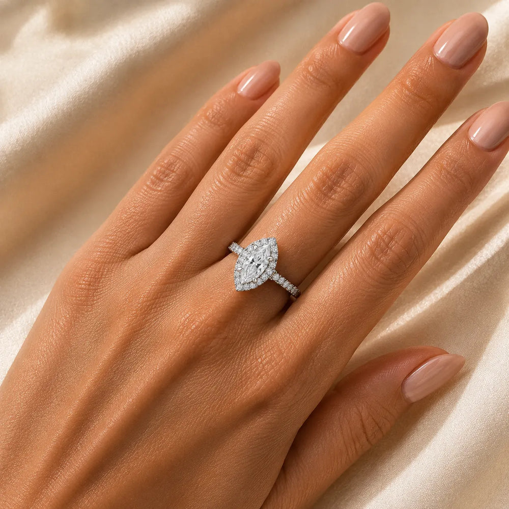 Stella Halo Diamond Engagement Ring