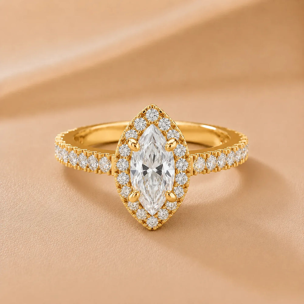 Stella Halo Diamond Engagement Ring