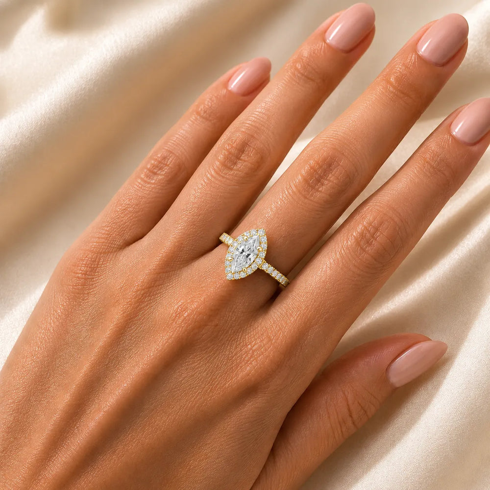 Stella Halo Diamond Engagement Ring