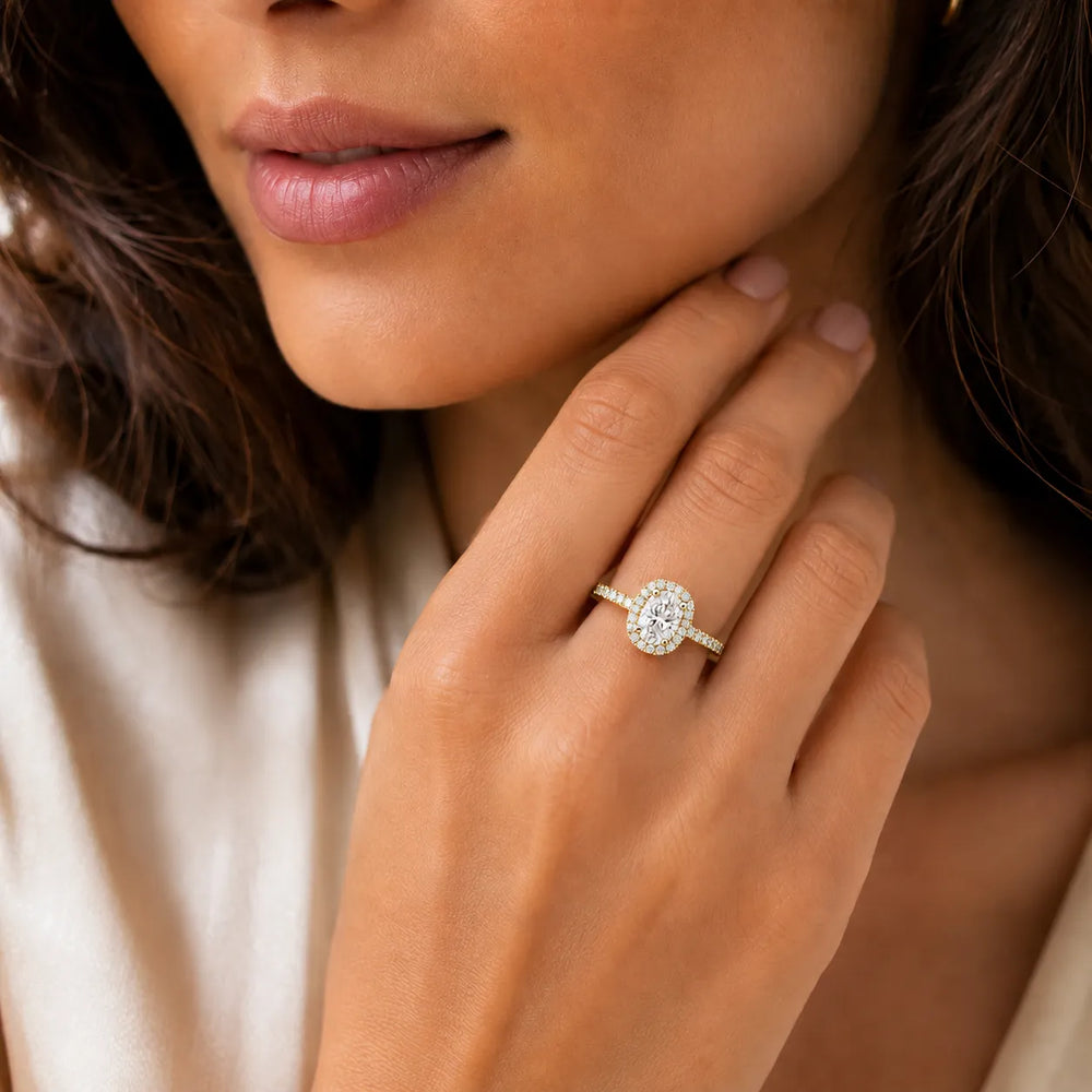 Stella Halo Diamond Engagement Ring