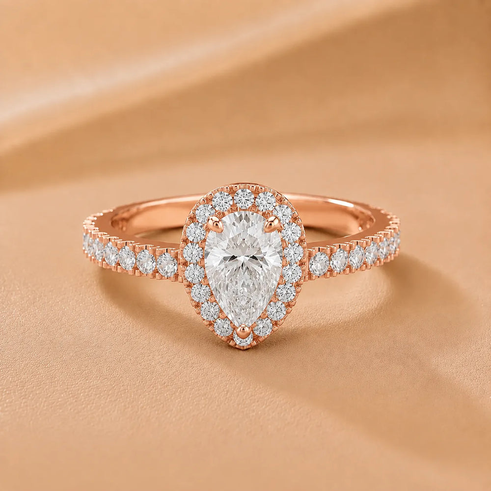 Stella Halo Diamond Engagement Ring