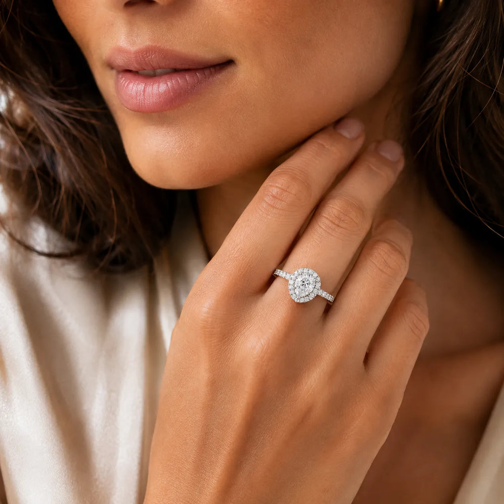 Stella Halo Diamond Engagement Ring