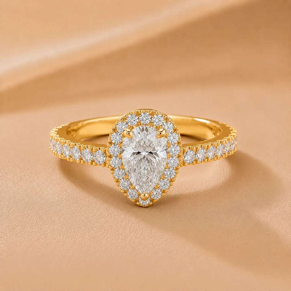 Stella Halo Diamond Engagement Ring