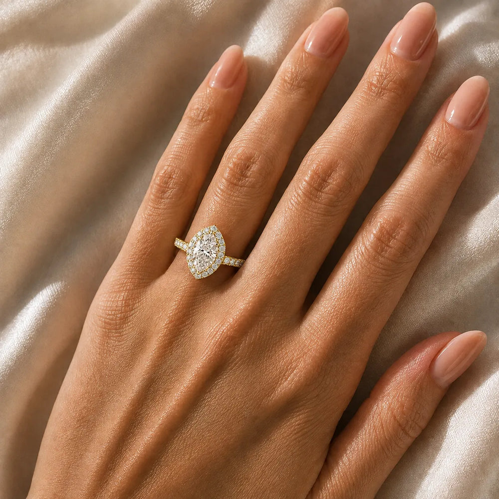 Stella Halo Diamond Engagement Ring