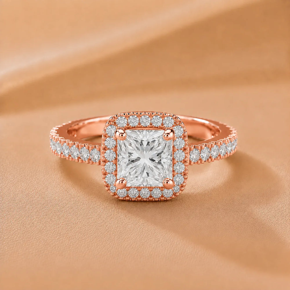 Stella Halo Diamond Engagement Ring