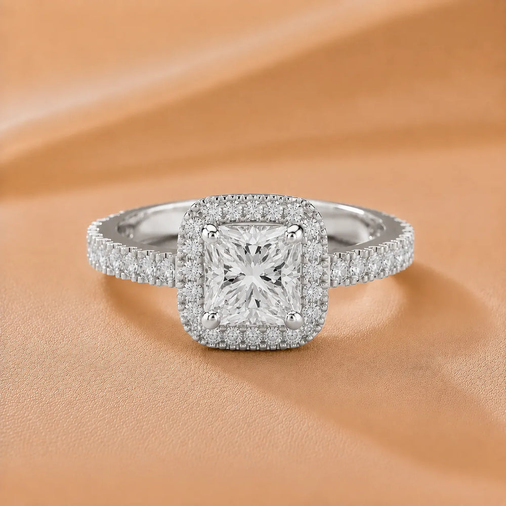 Stella Halo Diamond Engagement Ring